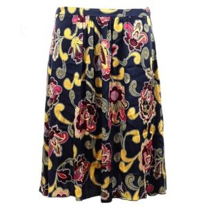 Trina Turk A-Line Silk Printed Knee Length Skirt Size 8